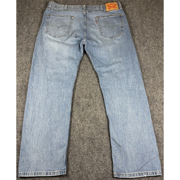 Levis Jeans Mens 38x30 Blue 505 Mexico High Rise Straight Light Wash Denim 38x29 - Picture 5 of 7